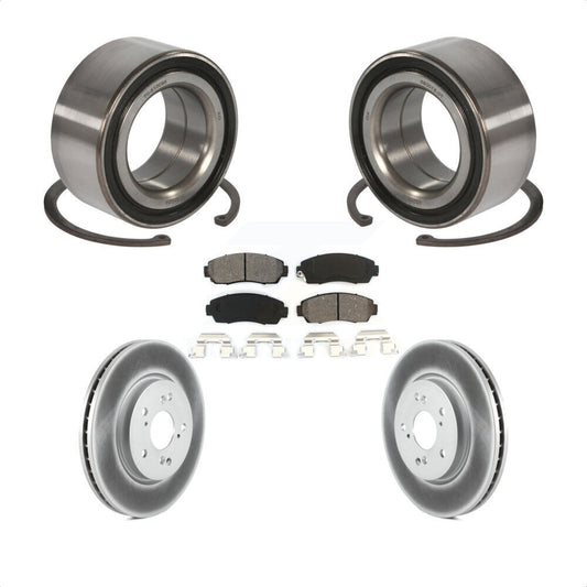 Wheel Bearing Coated Disc Brake Rotor & Pad Front Kit For Honda Accord Crosstour