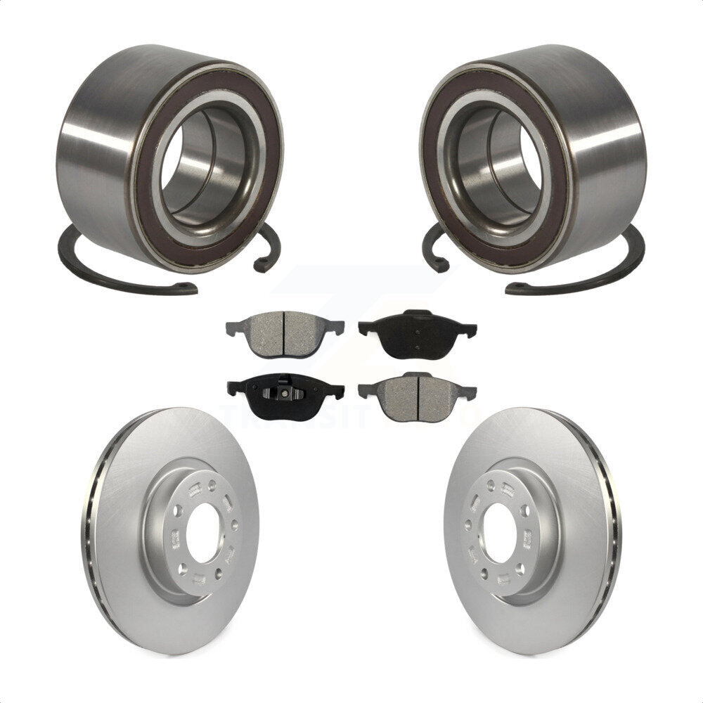 Wheel Bearing Coated Disc Brake Rotors And Pads Front Kit For Mazda 3 5 Sport