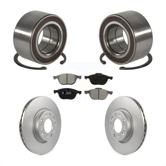 Wheel Bearing Coated Disc Brake Rotors And Pads Front Kit For Mazda 3 5 Sport