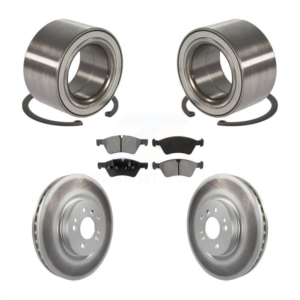 Wheel Bearing Coated Brake Rotor Pad Front Kit For 2010-2011 Mercedes-Benz ML450