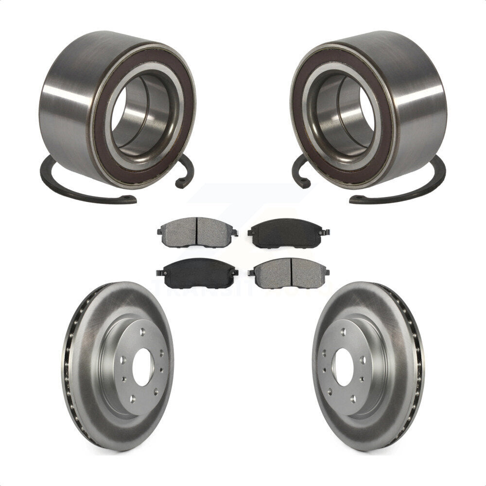 Wheel Bearing Coated Disc Brake Rotor And Pad Front Kit For Suzuki SX4 Crossover