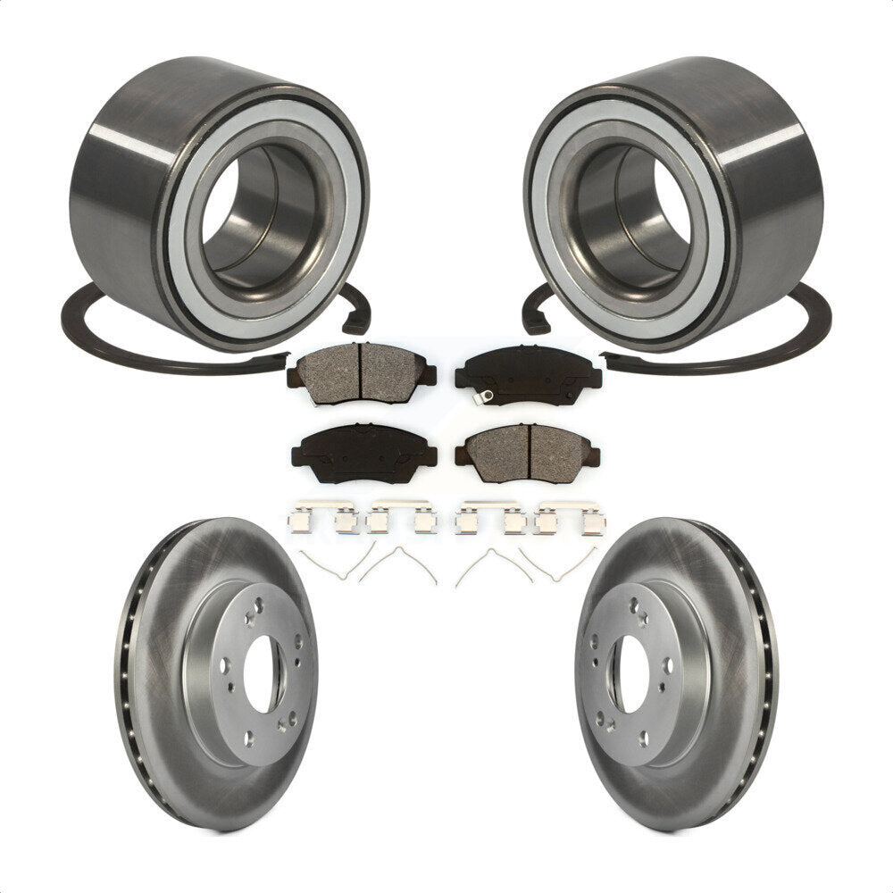 Wheel Bearing Coated Disc Brake Rotor And Pad Front Kit For 2011-2015 Honda CR-Z
