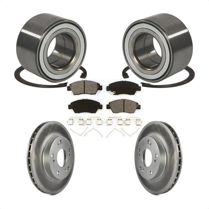 Wheel Bearing Coated Disc Brake Rotor And Pad Front Kit For 2011-2015 Honda CR-Z