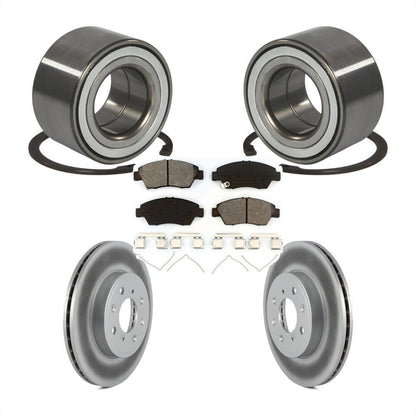 Wheel Bearing Coated Disc Brake Rotor And Pads Front Kit For 2015-2020 Honda Fit
