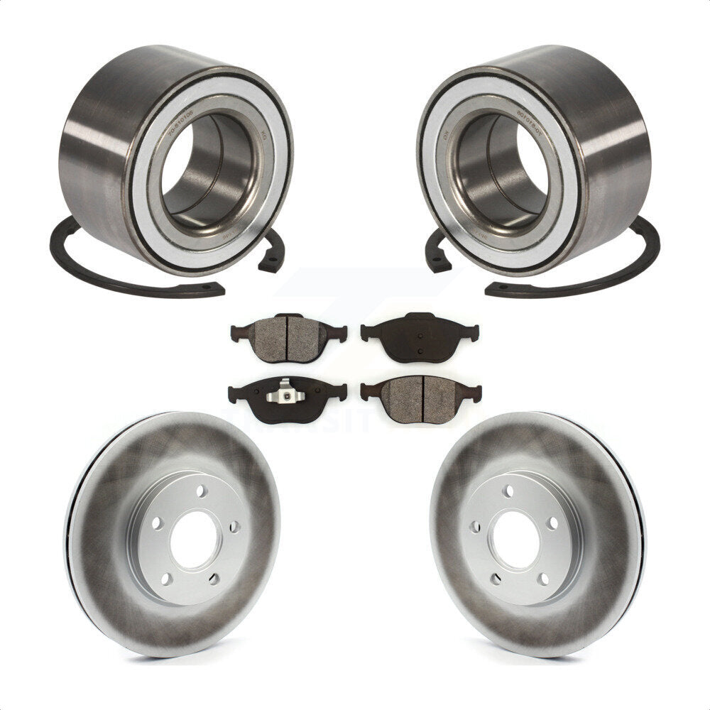 Wheel Bearing Coat Brake Rotor Pads Front Kit For 2010-2013 Ford Transit Connect