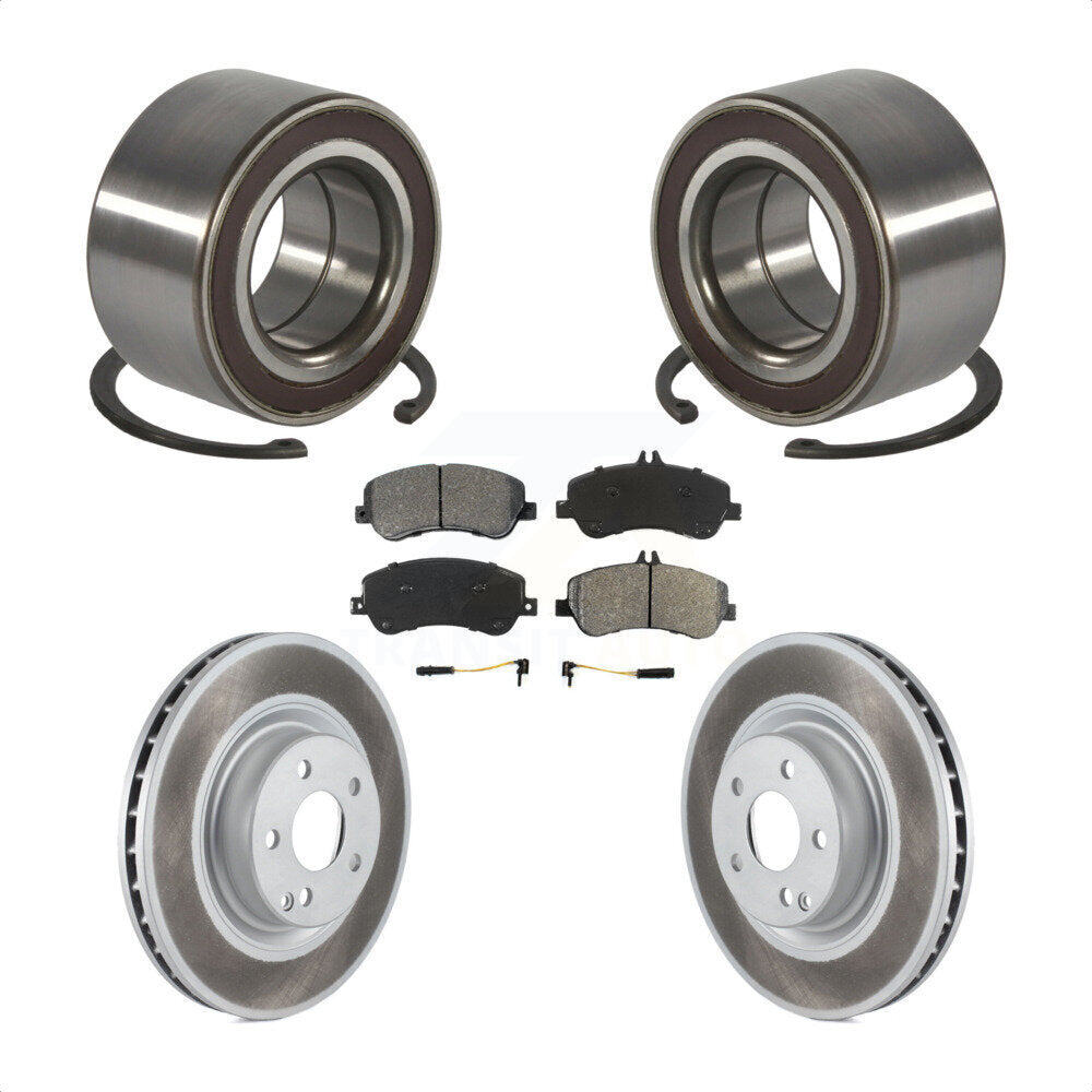 Wheel Bearing Coated Brake Rotor & Pad Front Kit For Mercedes-Benz GLK350 GLK250