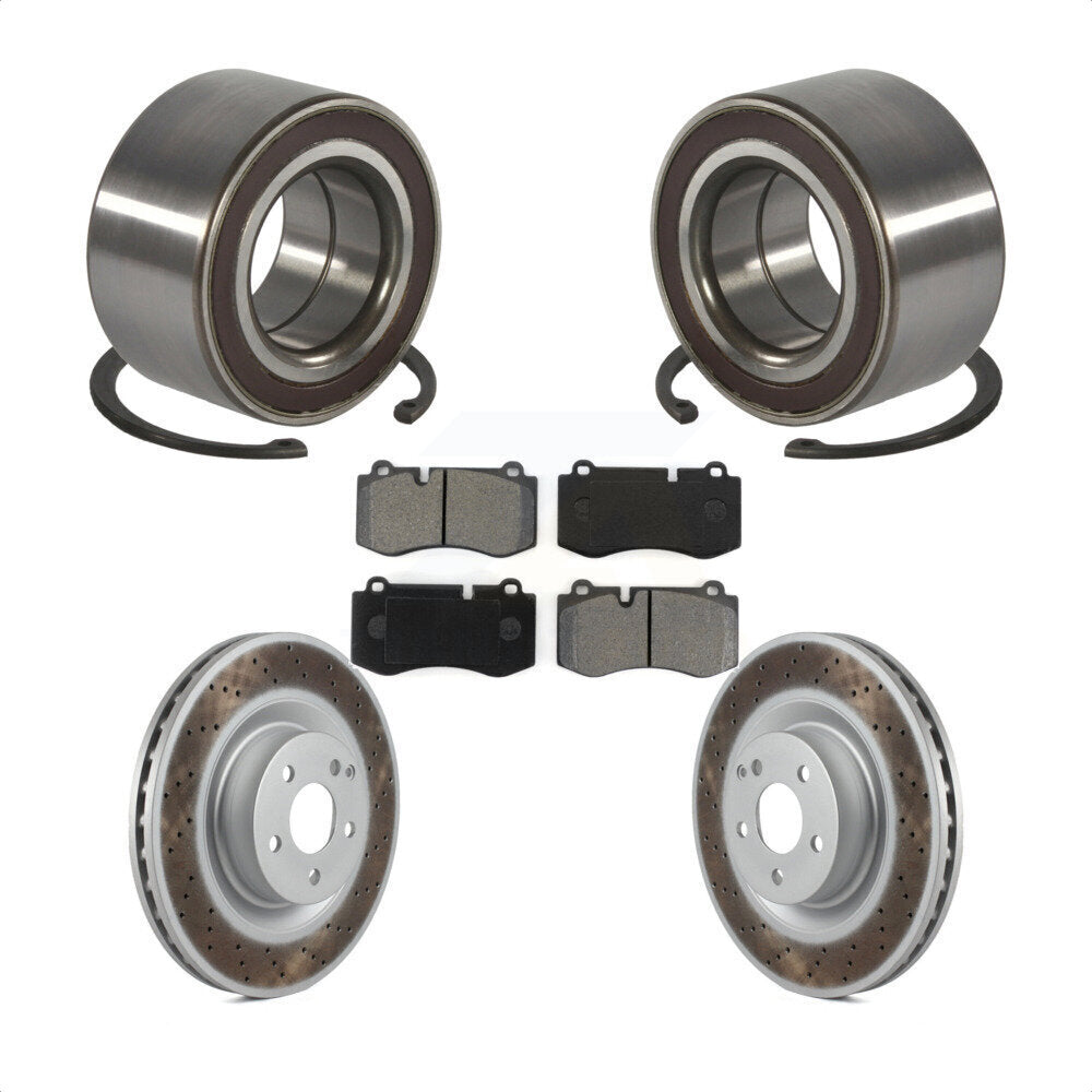 Wheel Bearing Coated Brake Rotor Pad Front Kit For Mercedes-Benz S550 CL550 S350