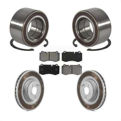 Wheel Bearing Coated Brake Rotor Pad Front Kit For Mercedes-Benz S550 CL550 S350