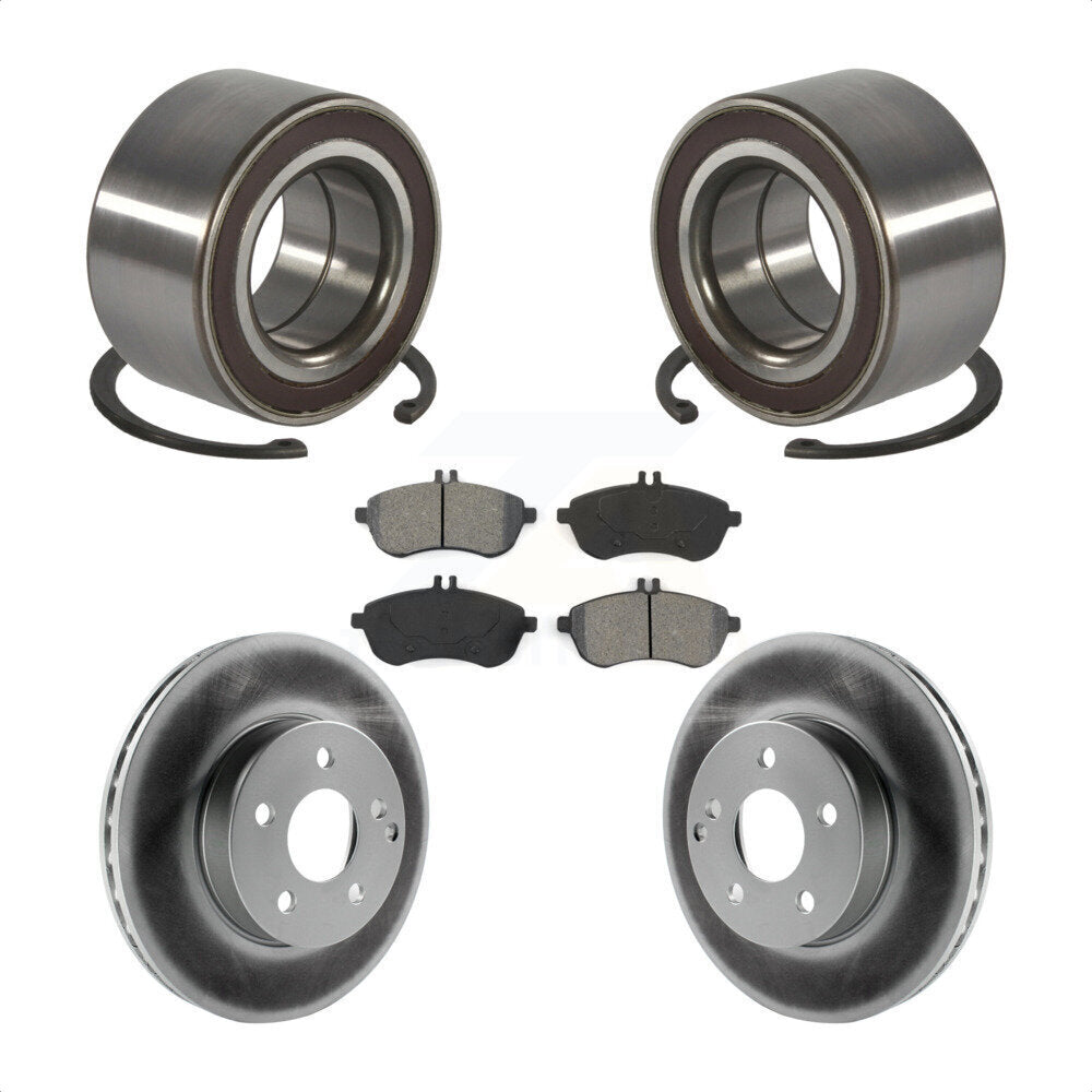Wheel Bearing Coated Disc Brake Rotors And Pads Front Kit For Mercedes-Benz C300