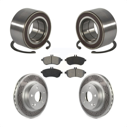 Wheel Bearing Coated Disc Brake Rotors And Pads Front Kit For Mercedes-Benz C300