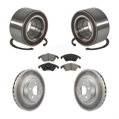 Wheel Bearing Coated Brake Rotor Pads Front Kit For Mercedes-Benz C300 E350 C350