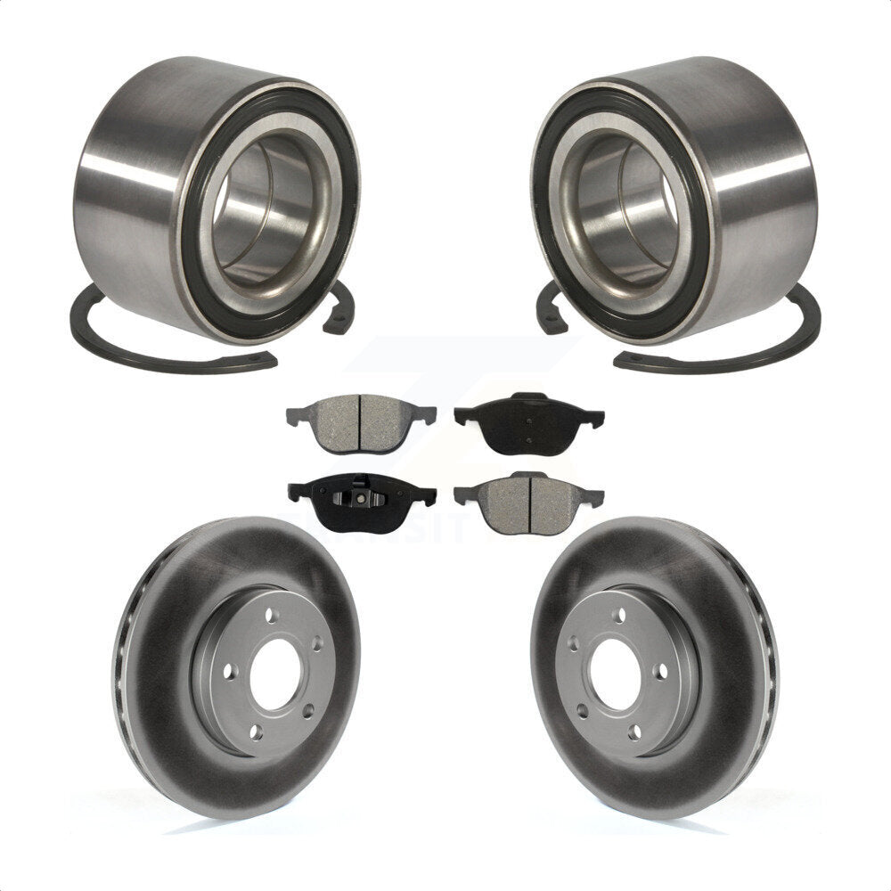 Wheel Bearing Coated Disc Brake Rotors And Pads Front Kit For Ford Focus C-Max