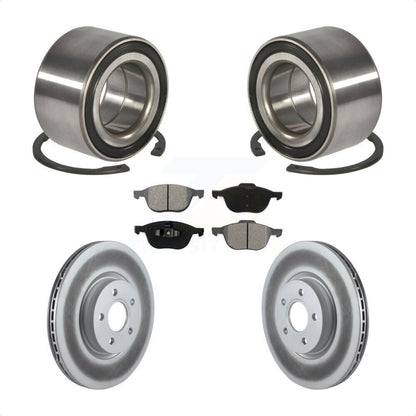 Wheel Bearing Coated Disc Brake Rotor And Pad Front Kit For Ford Transit Connect