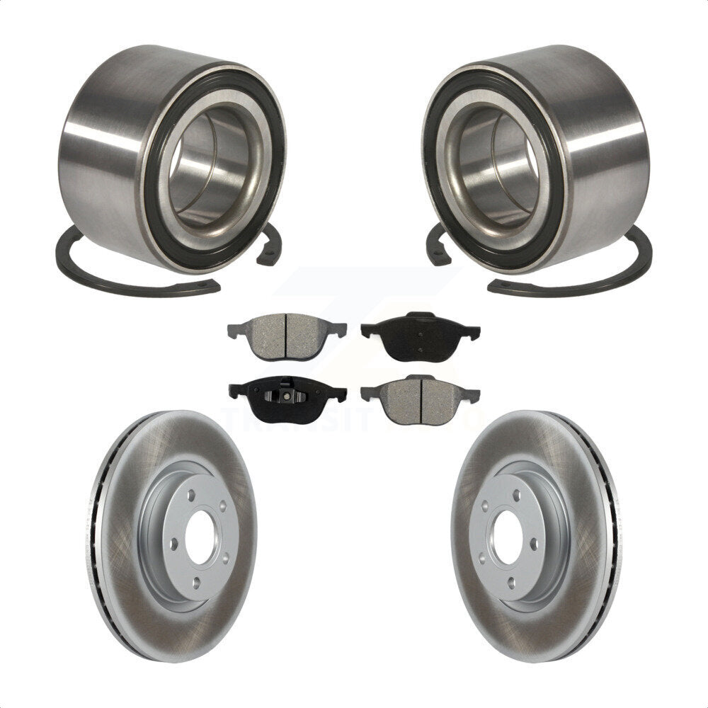 Wheel Bearing Coated Disc Brake Rotors And Pads Front Kit For Ford Escape C-Max