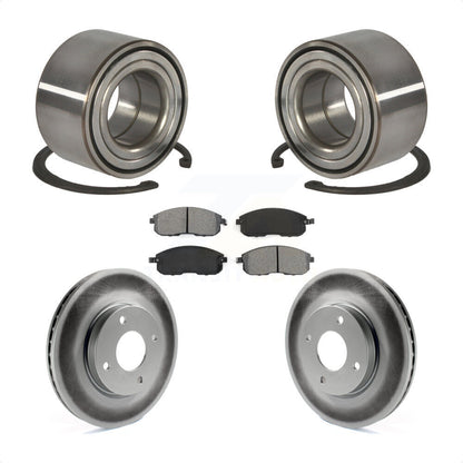 Wheel Bearing Coated Brake Rotor & Pad Front Kit For 2010-2011 Nissan Versa 1.8L