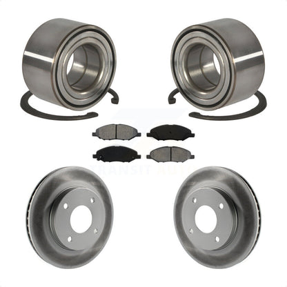 Wheel Bearing Coated Brake Rotor & Pad Front Kit For 2010-2011 Nissan Versa 1.6L