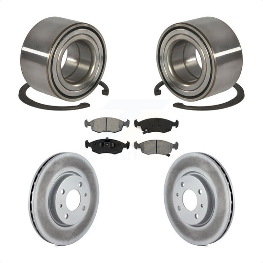 Wheel Bearing Coated Disc Brake Rotors And Pads Front Kit For Fiat 500