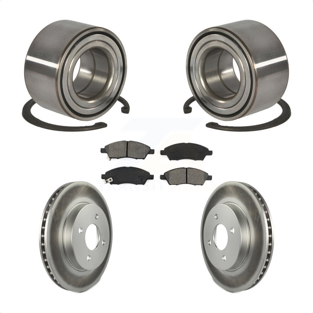 Wheel Bearing Coated Disc Brake Rotor Pads Front Kit For Nissan Micra Versa Note