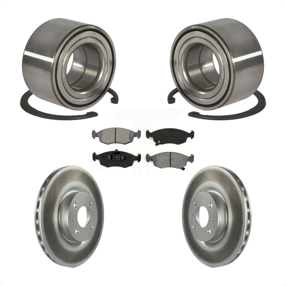 Wheel Bearing Coated Disc Brake Rotors And Pads Front Kit For Fiat 500