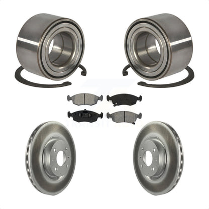 Wheel Bearing Coated Disc Brake Rotors And Pads Front Kit For Fiat 500