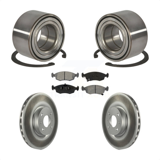 Wheel Bearing Coated Disc Brake Rotors And Pads Front Kit For Fiat 500