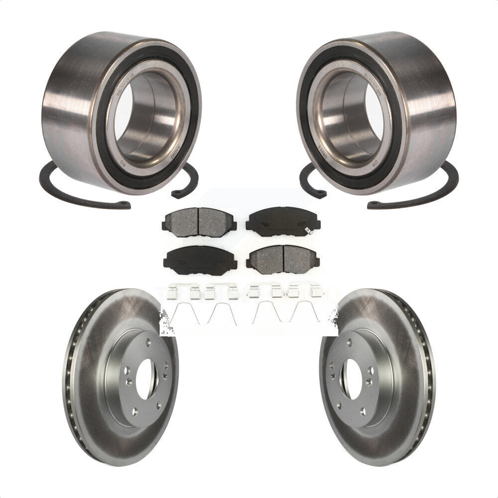 Wheel Bearing Coated Disc Brake Rotors And Pads Front Kit For Honda Accord