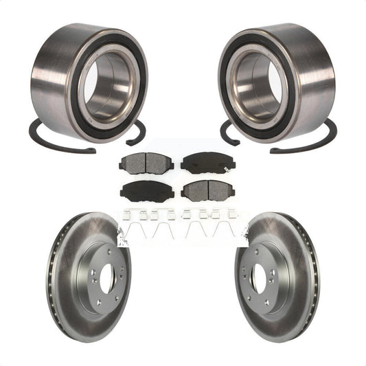 Wheel Bearing Coated Disc Brake Rotors And Pads Front Kit For Honda Accord
