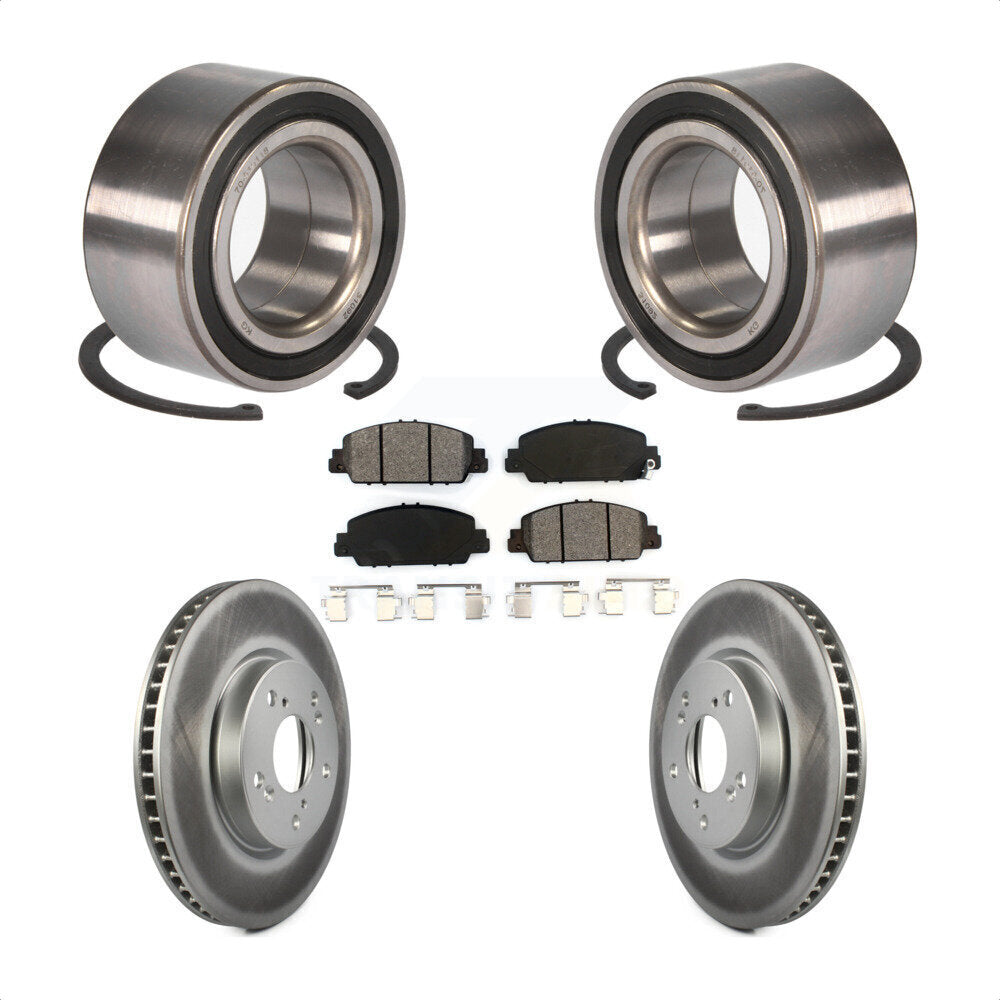 Wheel Bearing Coated Disc Brake Rotors And Pads Front Kit For Honda Accord