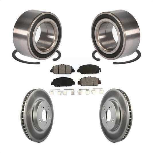 Wheel Bearing Coated Disc Brake Rotors And Pads Front Kit For Honda Accord