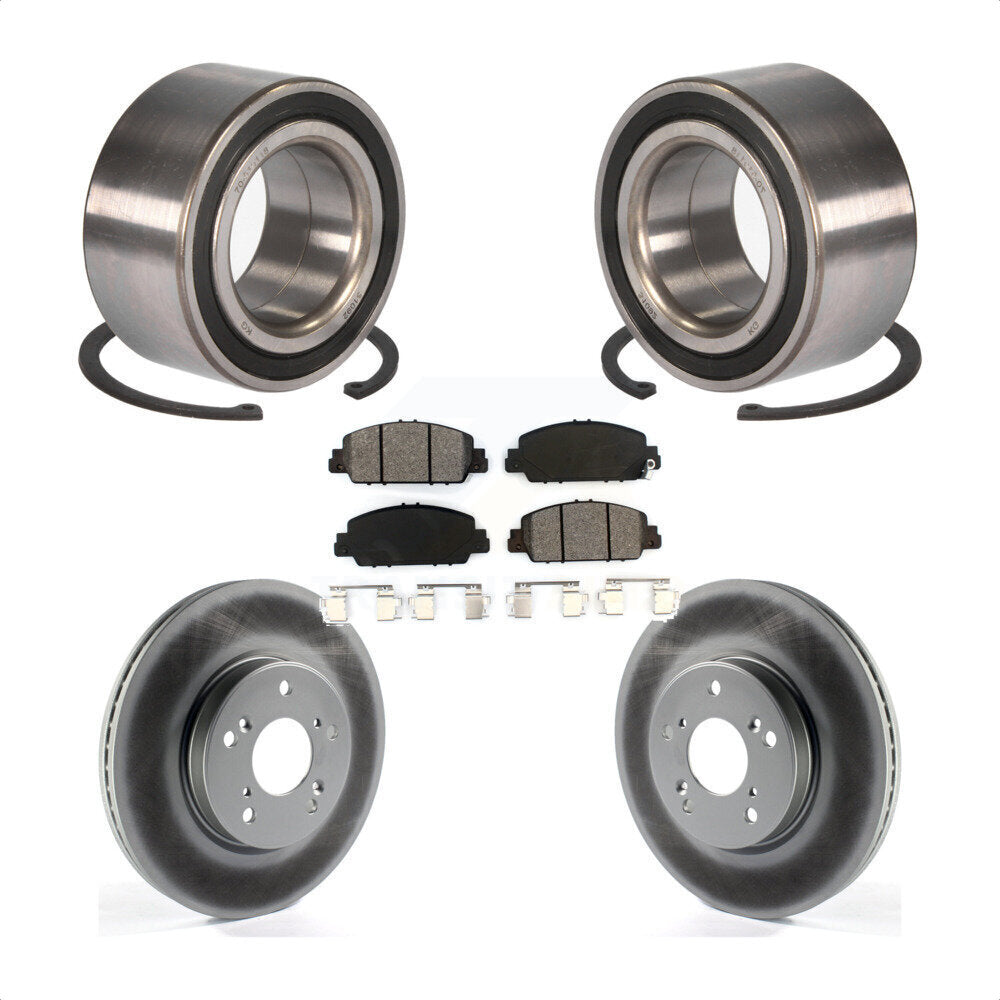 Wheel Bearing Coated Disc Brake Rotors And Pads Front Kit For Honda Accord