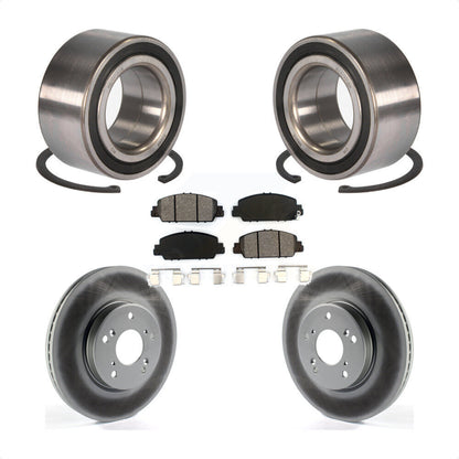 Wheel Bearing Coated Disc Brake Rotors And Pads Front Kit For Honda Accord