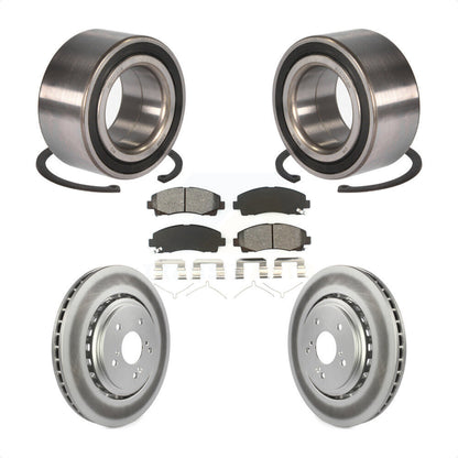 Wheel Bearing Coated Disc Brake Rotor And Pads Front Kit For 2015-2020 Acura TLX