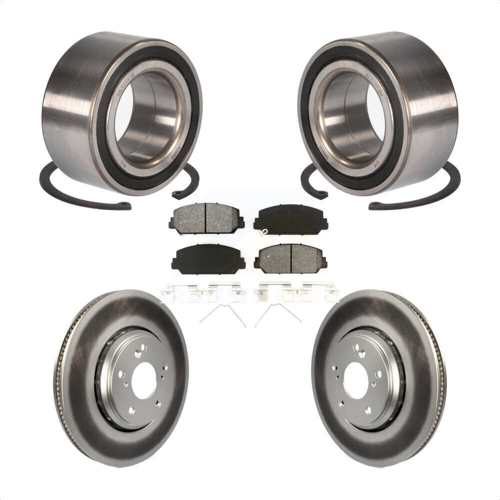Wheel Bearing Coated Disc Brake Rotors And Pads Front Kit For Honda Accord