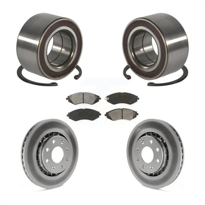 Wheel Bearing Coated Brake Rotor Pads Front Kit For 2014-2016 Chevrolet Spark EV