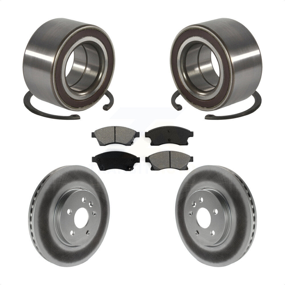 Wheel Bearing Coated Brake Rotor Pads Front Kit For 2013-2014 Chevrolet Sonic RS