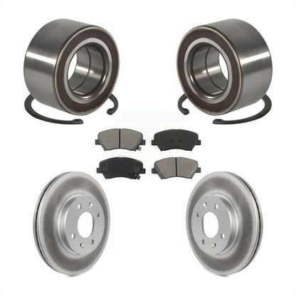 Wheel Bearing Coated Disc Brake Rotors And Pads Front Kit For Kia Rio