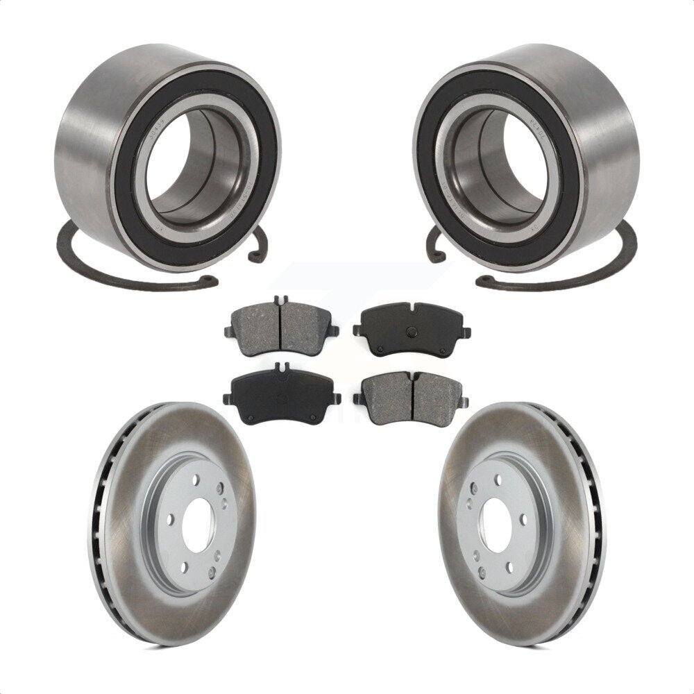 Wheel Bearing Coated Brake Rotor Pads Front Kit For Mercedes-Benz C280 C240 C320