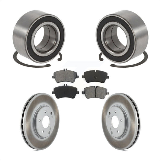 Wheel Bearing Coated Brake Rotor Pads Front Kit For Mercedes-Benz C280 C240 C320