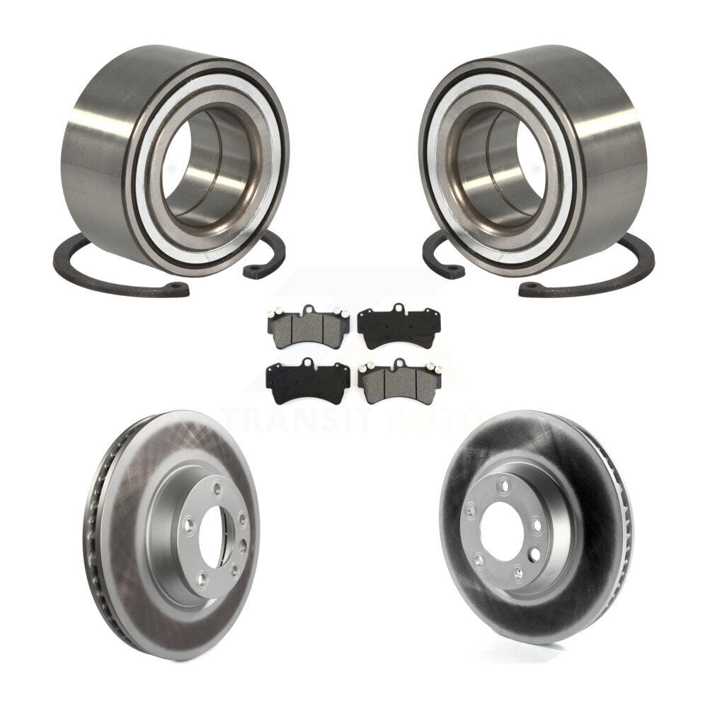 Wheel Bearing Coat Brake Rotor Pad Front Kit For Audi Q7 Porsche Cayenne Touareg