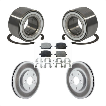 Wheel Bearing Coated Brake Rotor & Pads Front Kit For Toyota Camry Solara Avalon