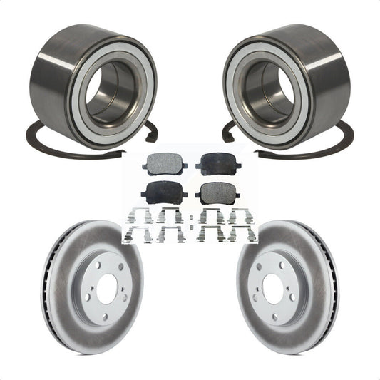 Wheel Bearing Coated Brake Rotor & Pads Front Kit For Toyota Camry Solara Avalon