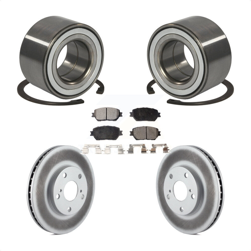 Wheel Bearing Coated Disc Brake Rotor And Ceramic Pad Front Kit For Toyota Camry