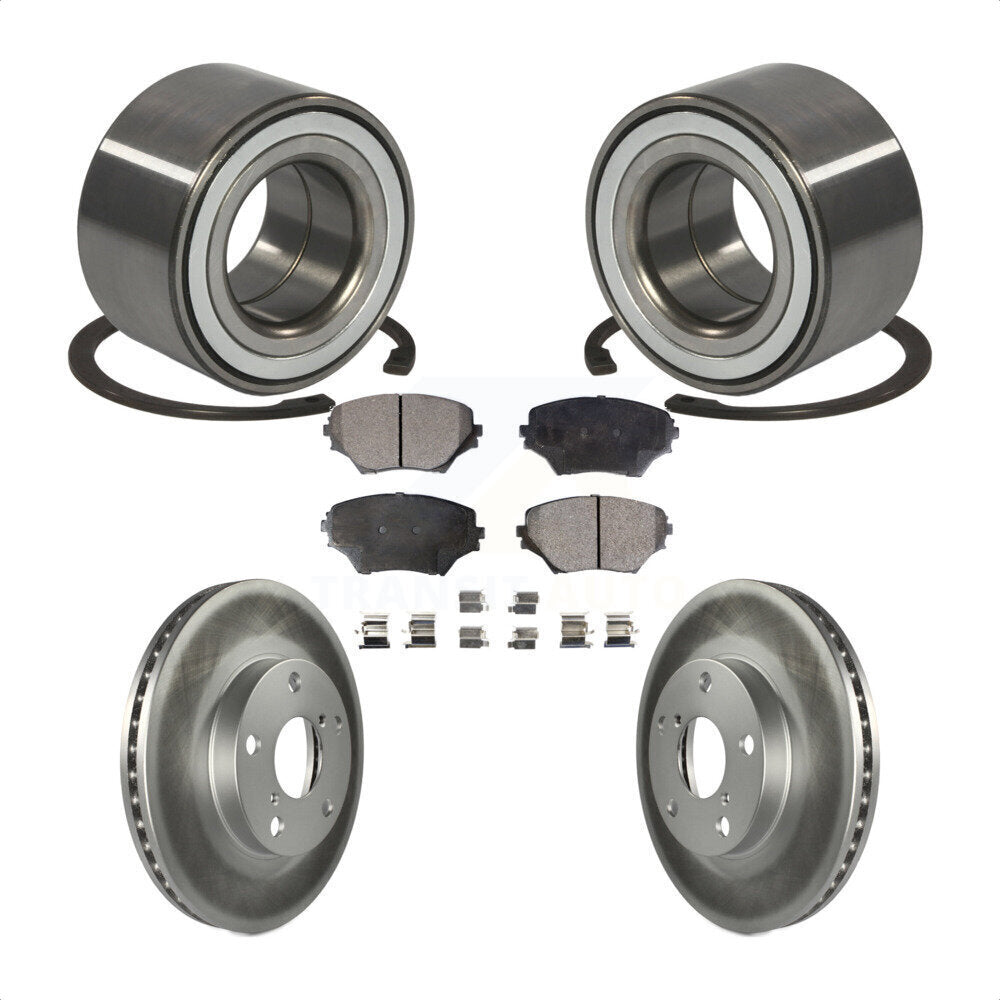 Wheel Bearing Coated Disc Brake Rotor And Ceramic Pads Front Kit For Toyota RAV4