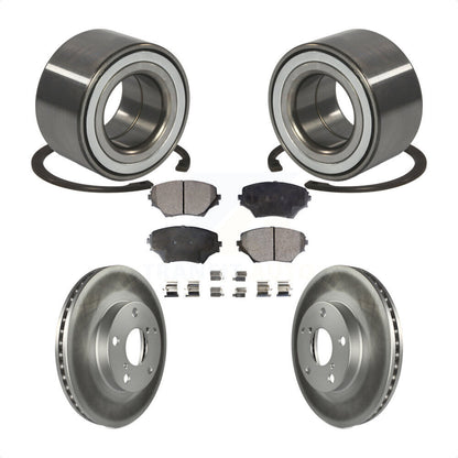 Wheel Bearing Coated Disc Brake Rotor And Ceramic Pads Front Kit For Toyota RAV4