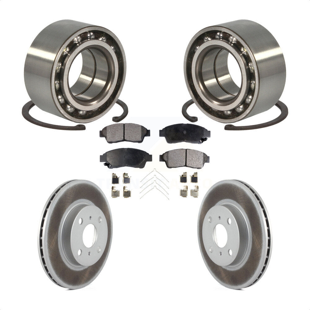 Wheel Bearing Coated Disc Brake Rotor Pad Front Kit For Toyota Corolla Geo Prizm