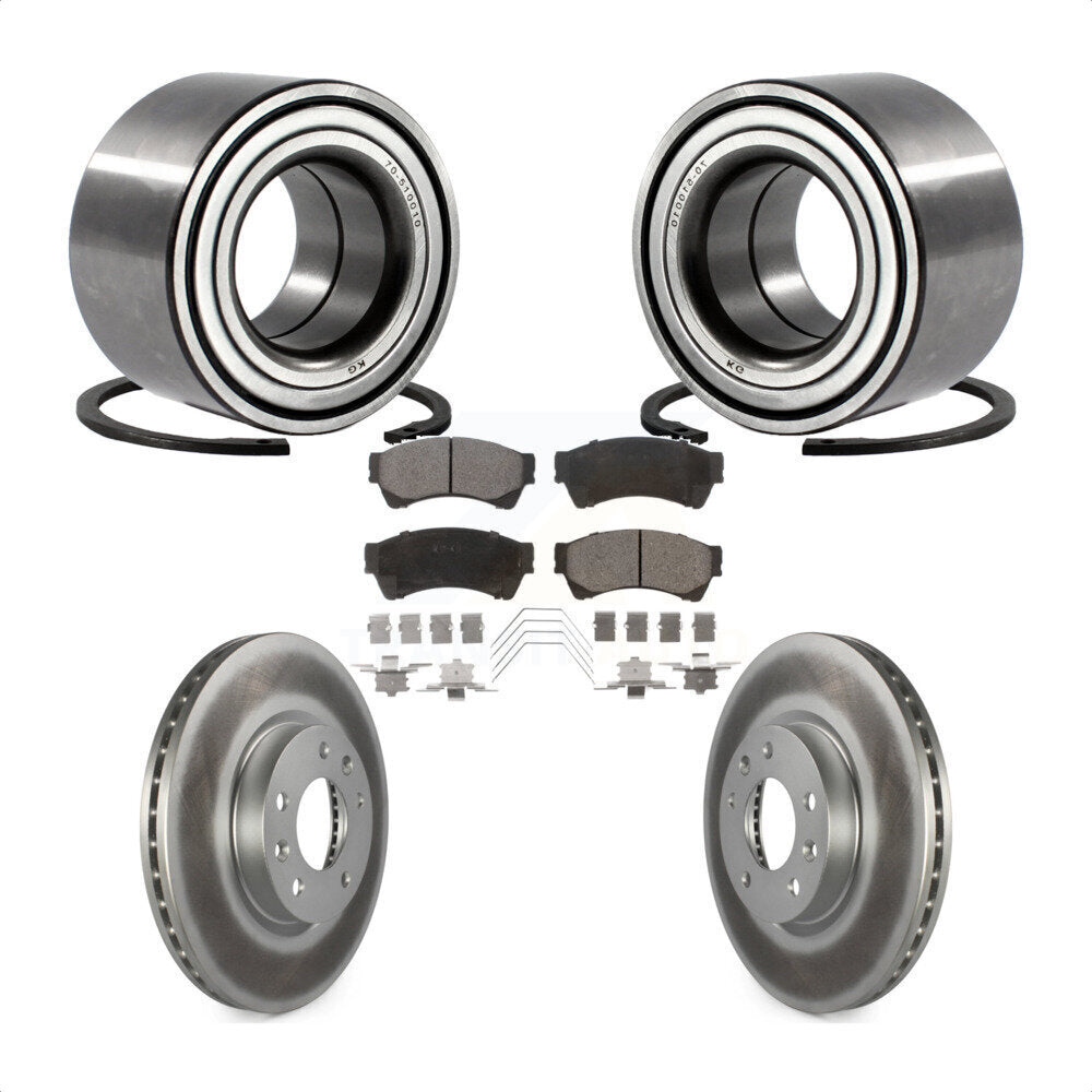Wheel Bearing Coat Brake Rotor Pad Front Kit For Ford Fusion Mazda 6 Lincoln MKZ