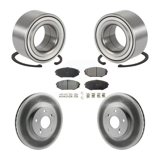Wheel Bearing Coated Disc Brake Rotor And Pads Front Kit For 2001-2002 Acura MDX