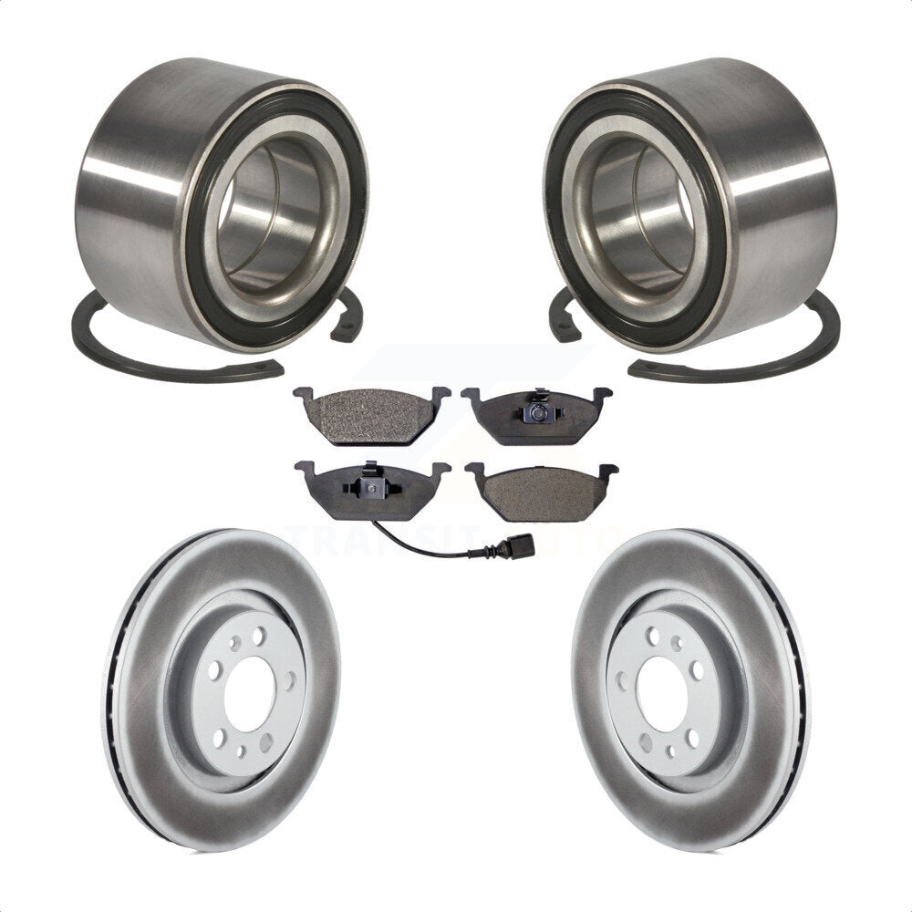 Wheel Bearing Coated Brake Rotor Pads Front Kit For Volkswagen Jetta Beetle Golf