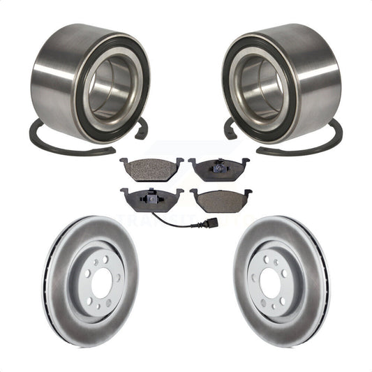 Wheel Bearing Coated Brake Rotor Pads Front Kit For Volkswagen Jetta Beetle Golf