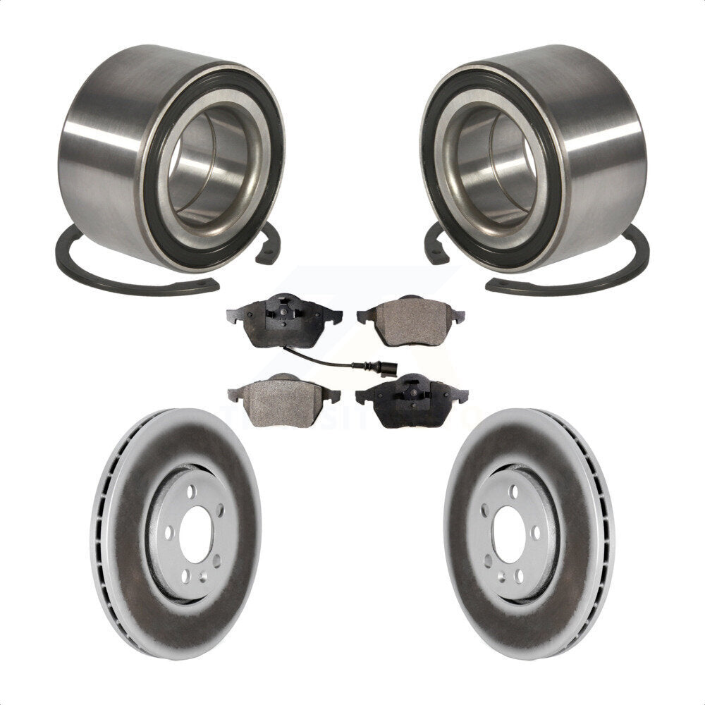 Wheel Bearing Coated Brake Rotor Pads Front Kit For Volkswagen Jetta Golf Beetle